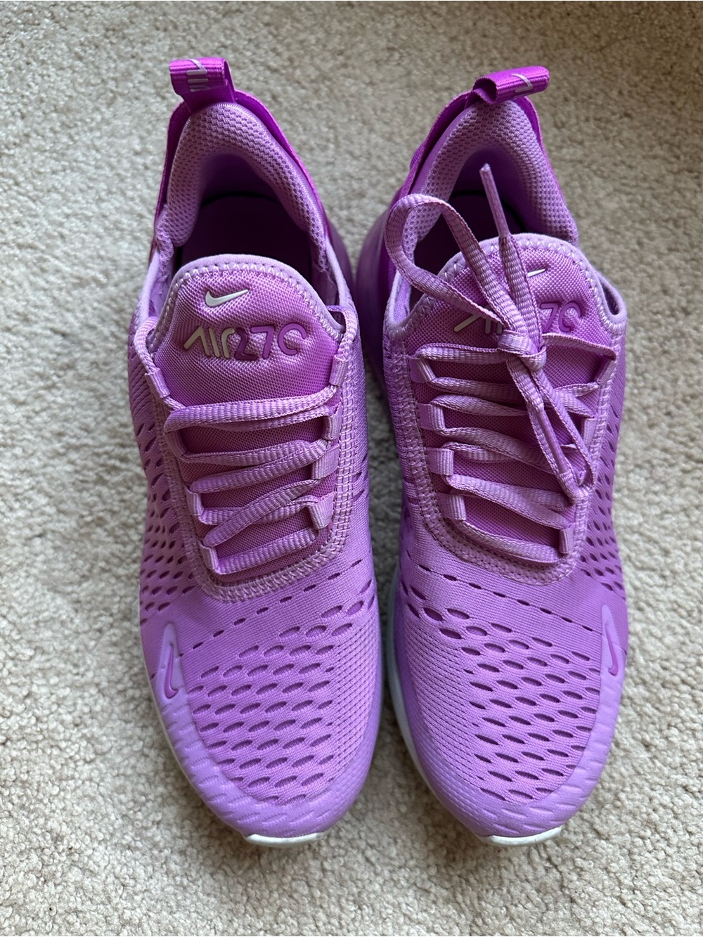 Nike Women's Air Max 270 — Lavender/Purple with White Swoosh - Picture 3 of 10